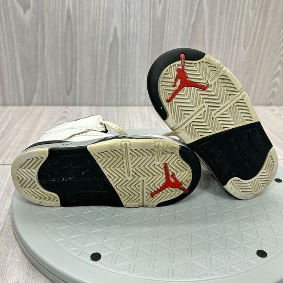 Nike Air Jordan 5 Retro TD White Cement Toddler Sneakers Shoes 440890-104 Sz 8C - Picture 12 of 12